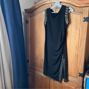 Elegant Black Studded Dress